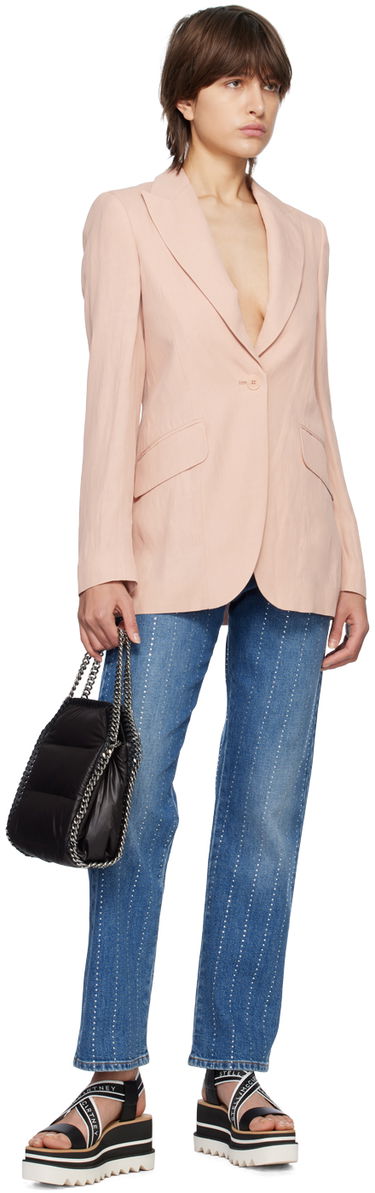 Яке Stella McCartney Stella McCartney Women's Peaked Lapel Blazer Розово | 6500383STA49, 3
