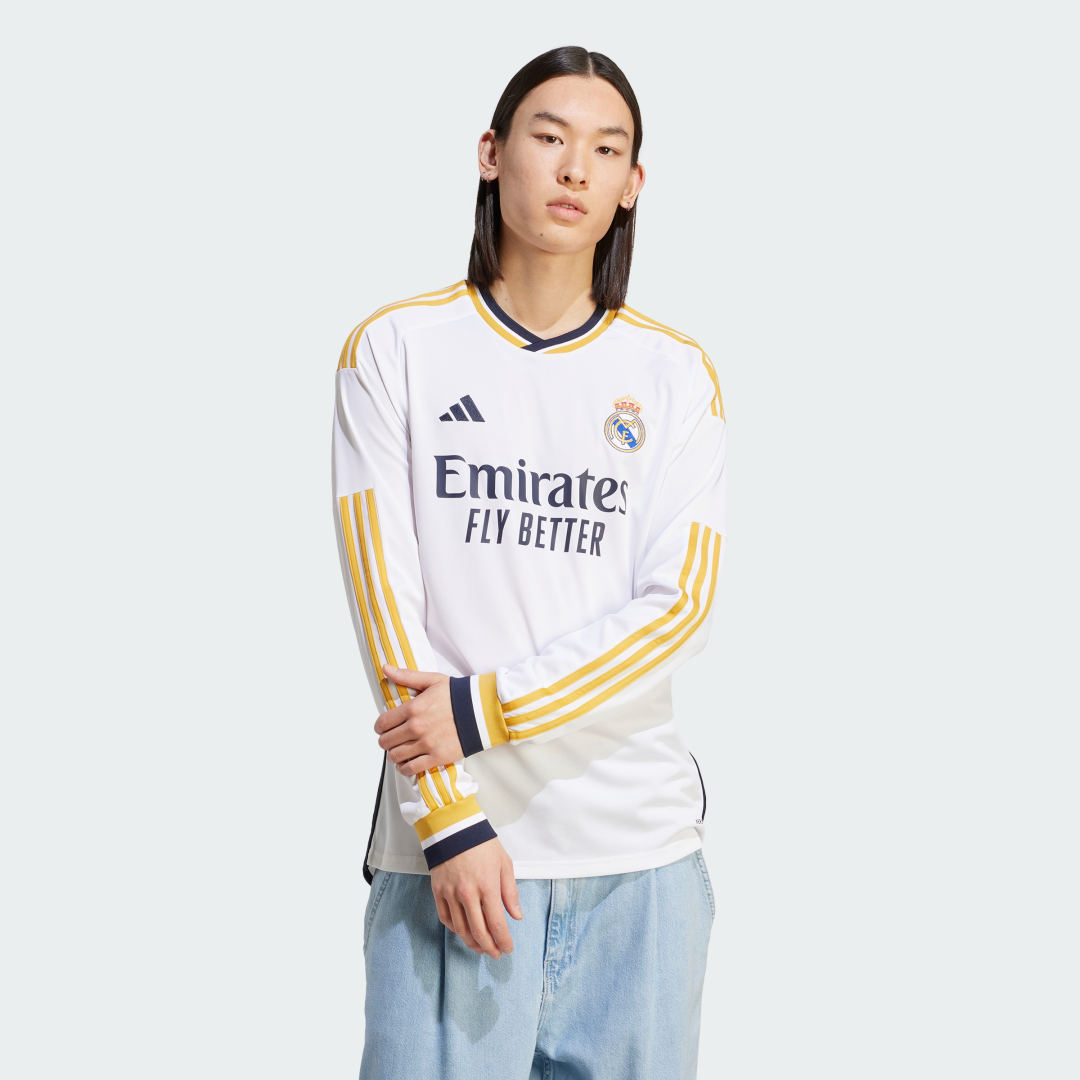 Фланелка adidas Originals Real Madrid 23/24 Long Sleeve Home Jersey Бяло | IB0018, 0