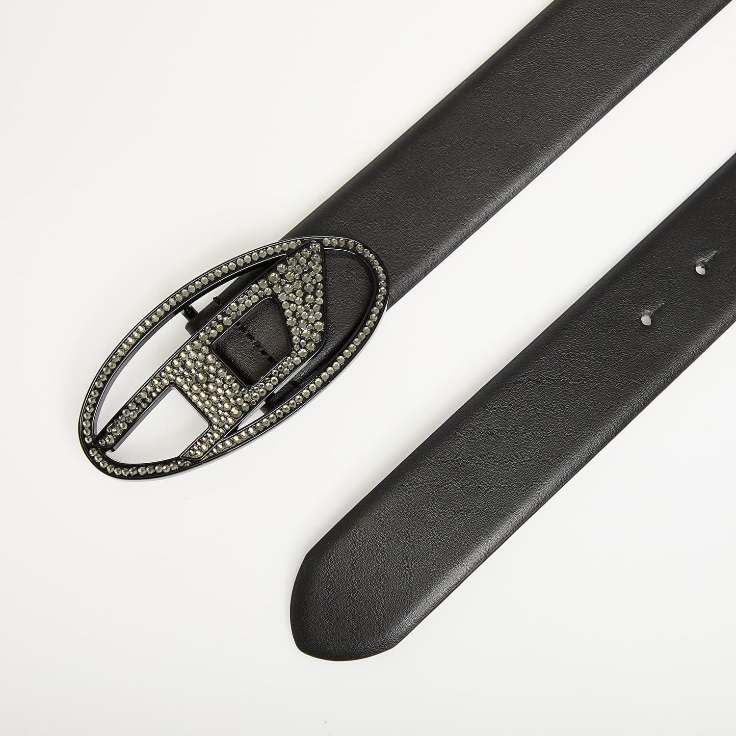 Колани Diesel Diesel Oval D Logo B-1Dr Strass Belt Черно | X09611_P6364 Shiny Black, 1