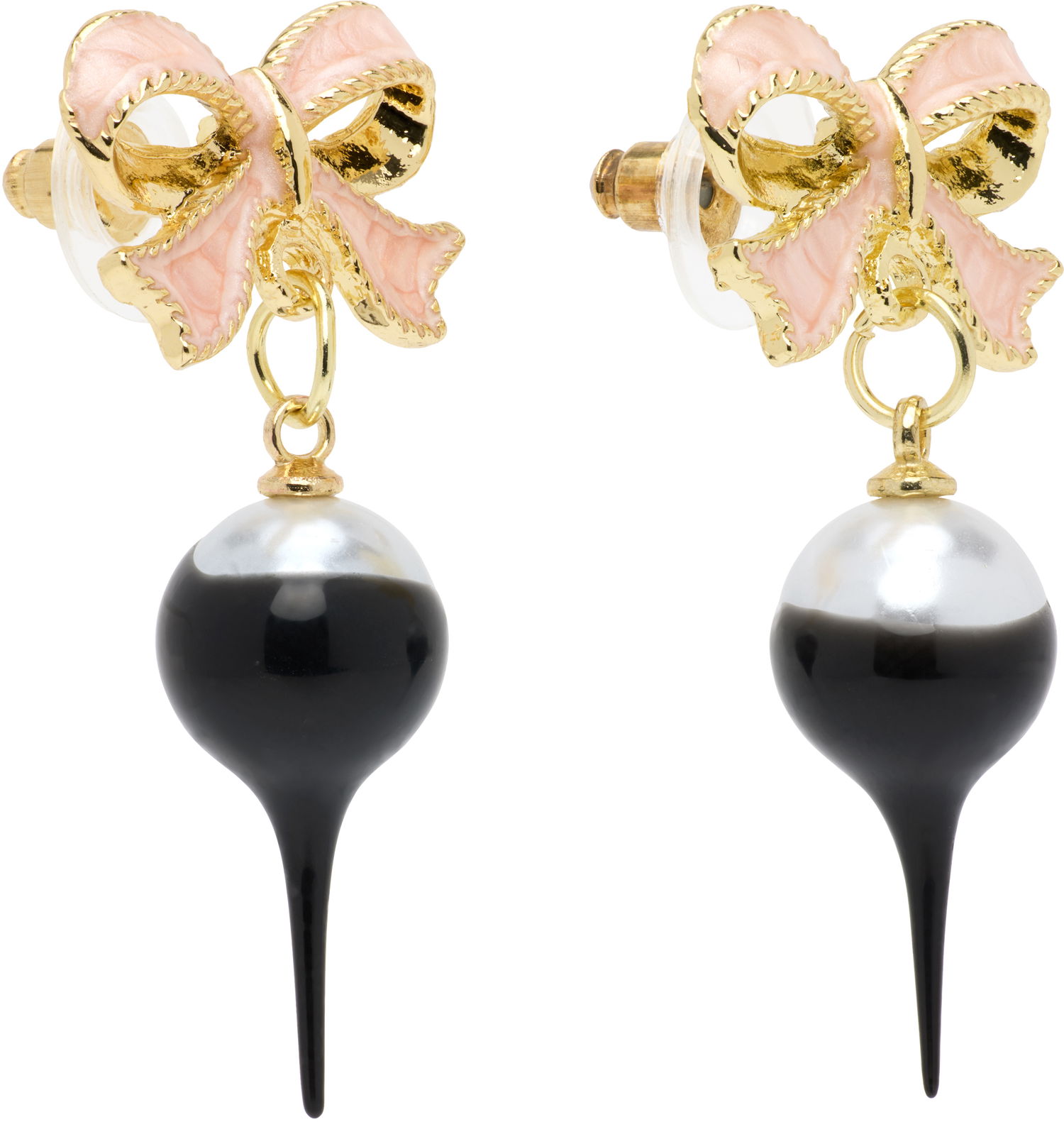 Обеци Ottolinger Ottolinger Bow Pearl Drop Earrings Розово | 2225150499, 1