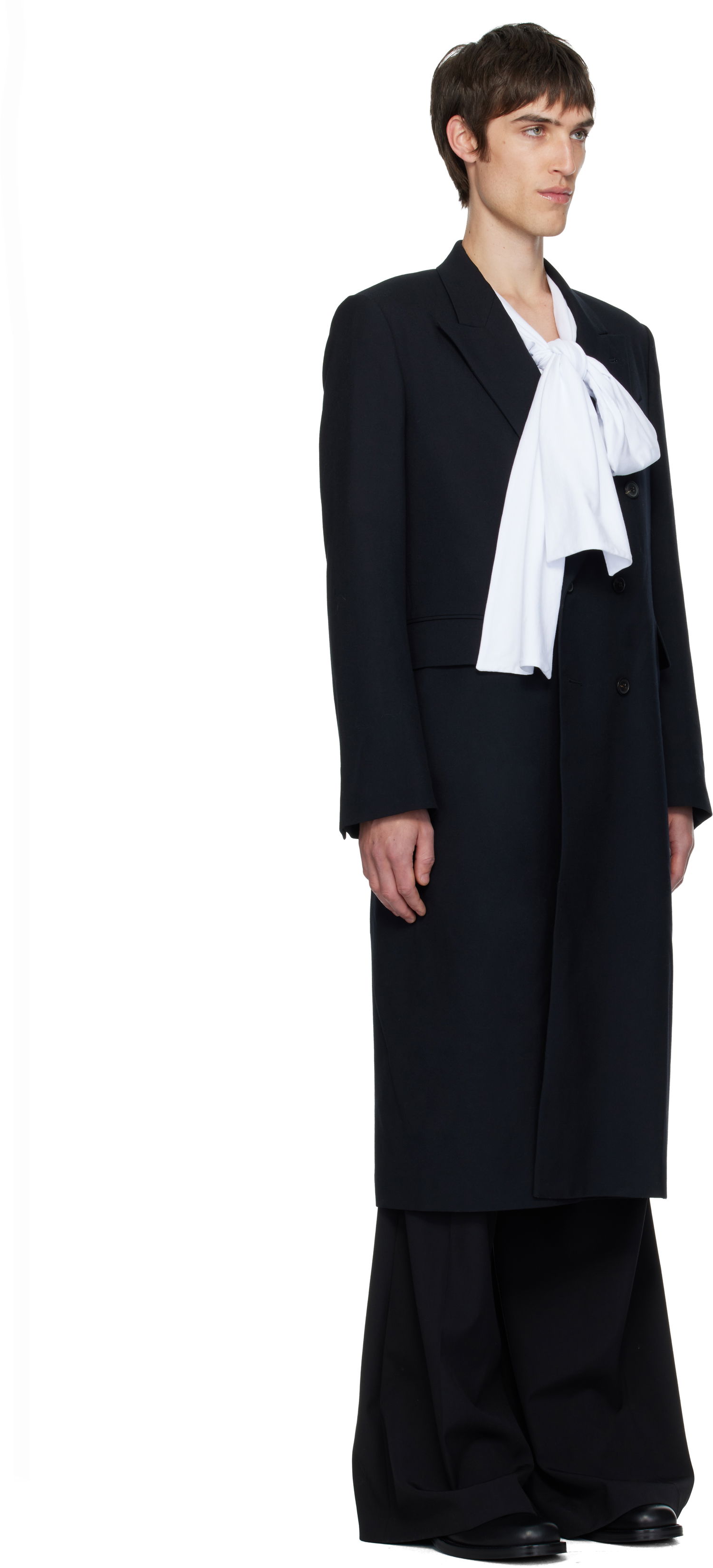 Палта Dries Van Noten Dries Van Noten Wool Twill Coat Черно | 252-020241-2246, 1