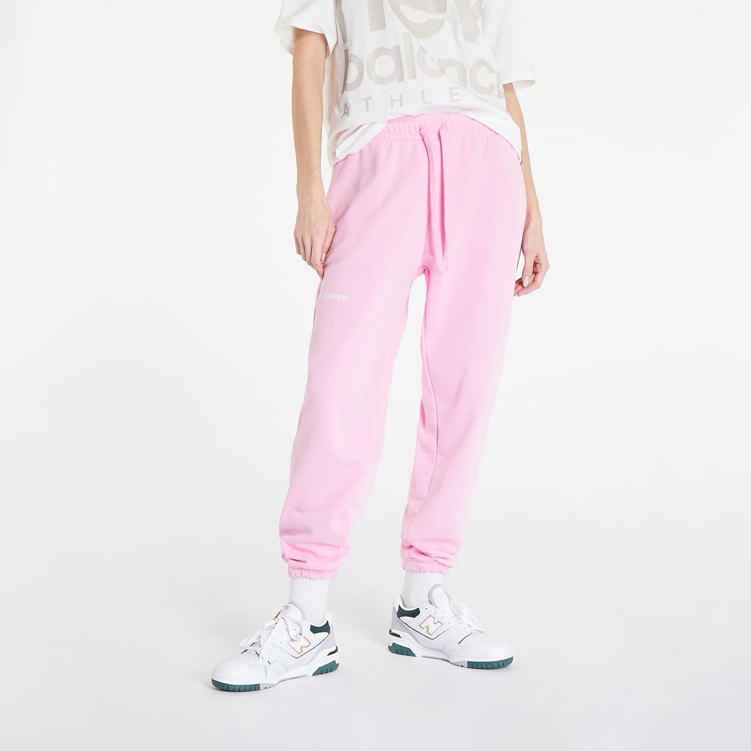 Спортни панталони New Balance Essentials Sweatpant Розово | WP23508OTP, 0