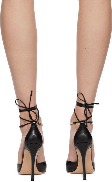 Кецове и обувки Gianvito Rossi Crystal-Embellished Leather Heels Черно | G40329.15RIC.NAP, 1