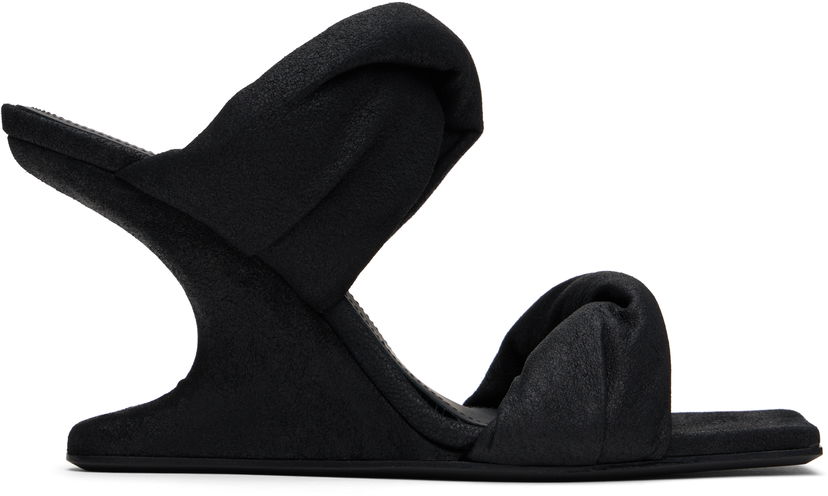 Аксесоари Rick Owens Rick Owens Porterville Cantilever 8 Twisted Heeled Sandals Черно | RP01E7803 LBA