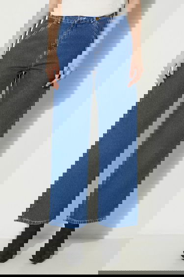 Дънки Carhartt WIP High Waist Wide Leg Simple Pant Синьо | I031924.106, 0