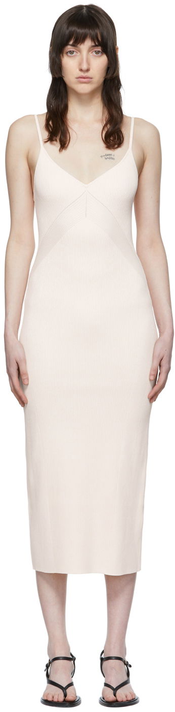 Pокля rag & bone Viscose Midi Slip Dress Бежово | WAS22P0061806, 0