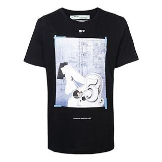 Тениска Off-White Off-White Logo Graphic Normal Fit T-Shirt Черно | OMAA027R191850081088