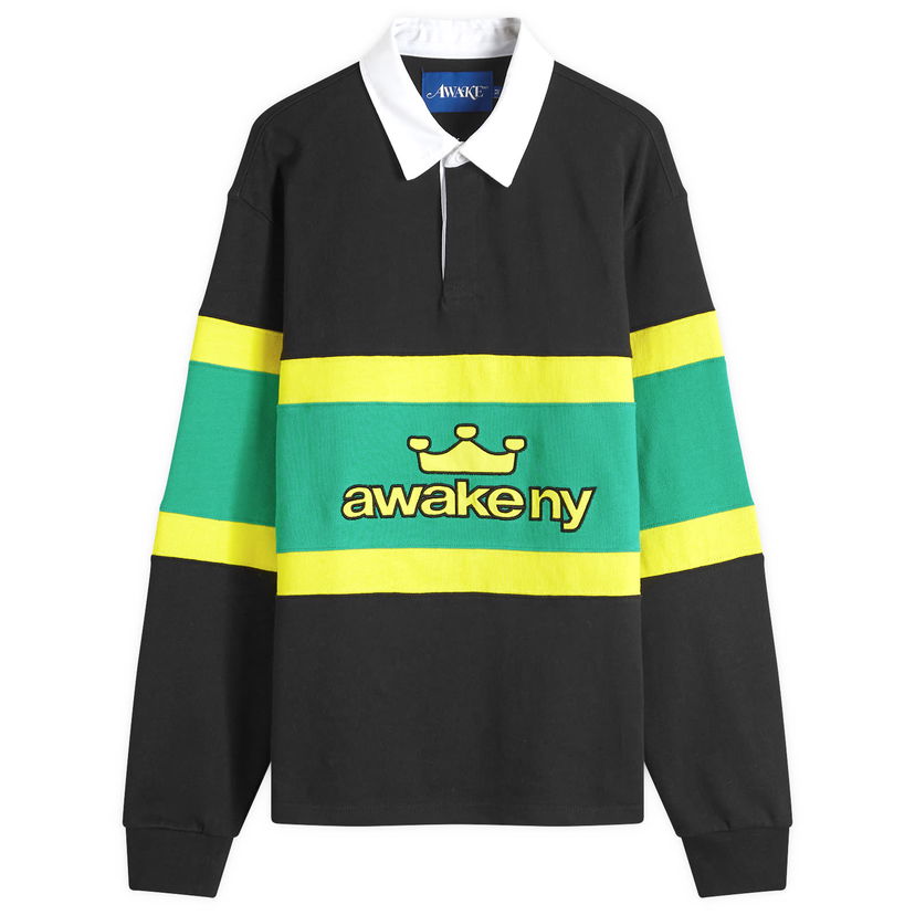 Поло тениска Awake NY Rugby Shirt Черно | AWK-FW24-TP004-BLK