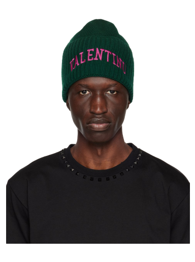 Шапка Valentino Garavani Embroidered Beanie Зелено | 2Y2HB01NWBN