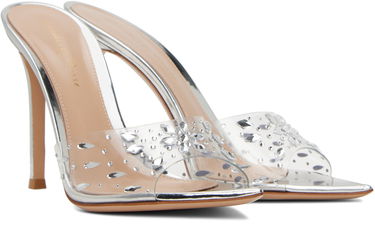 Грижа за обувките Gianvito Rossi Gianvito Rossi Halley 105 Heeled Mules Металик | G17670.15RIC.GME, 3