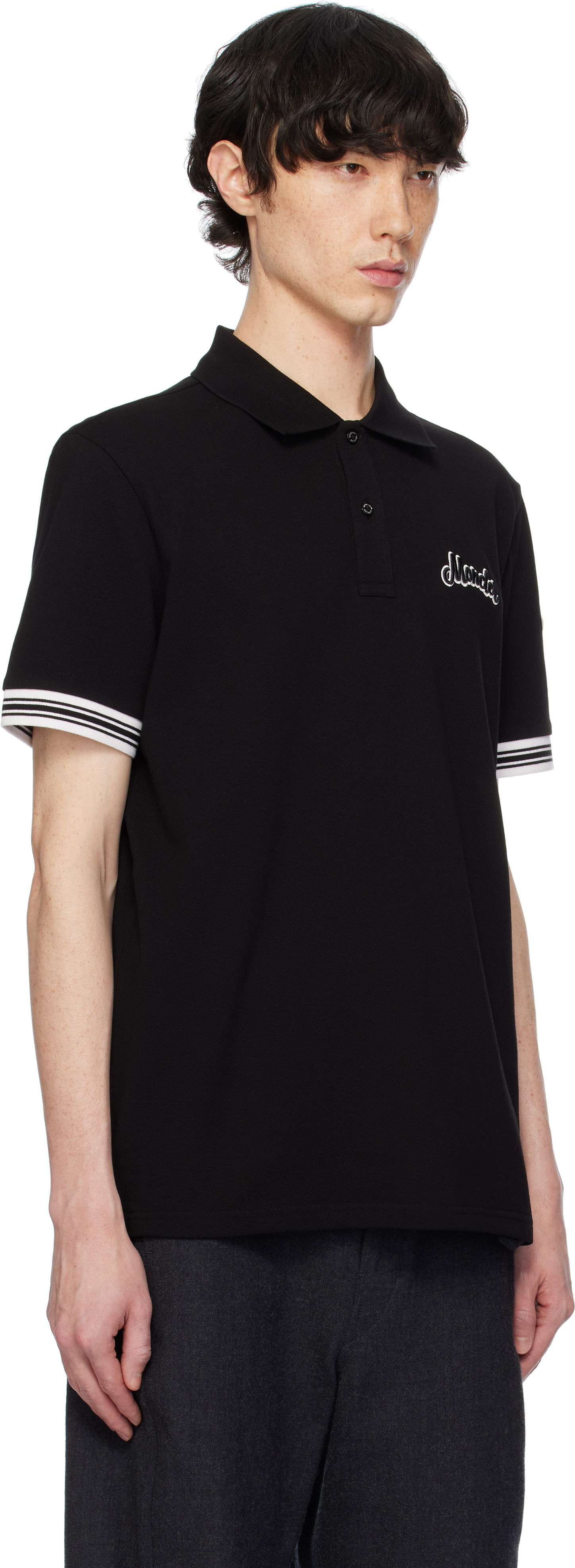 Поло тениска Moncler Archivio Short Sleeve Polo Черно | K10918A00006899UR, 1