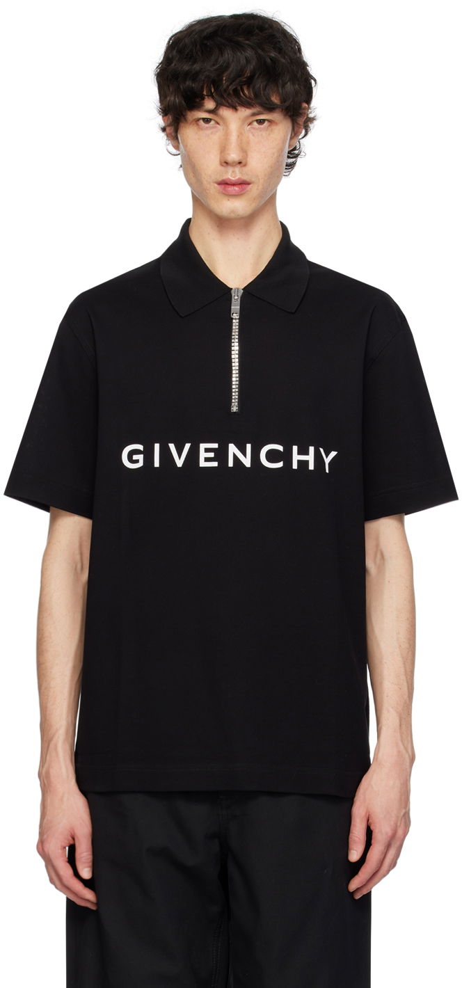 Поло тениска Givenchy Archetype Polo Tee Черно | BM71D13YFP001