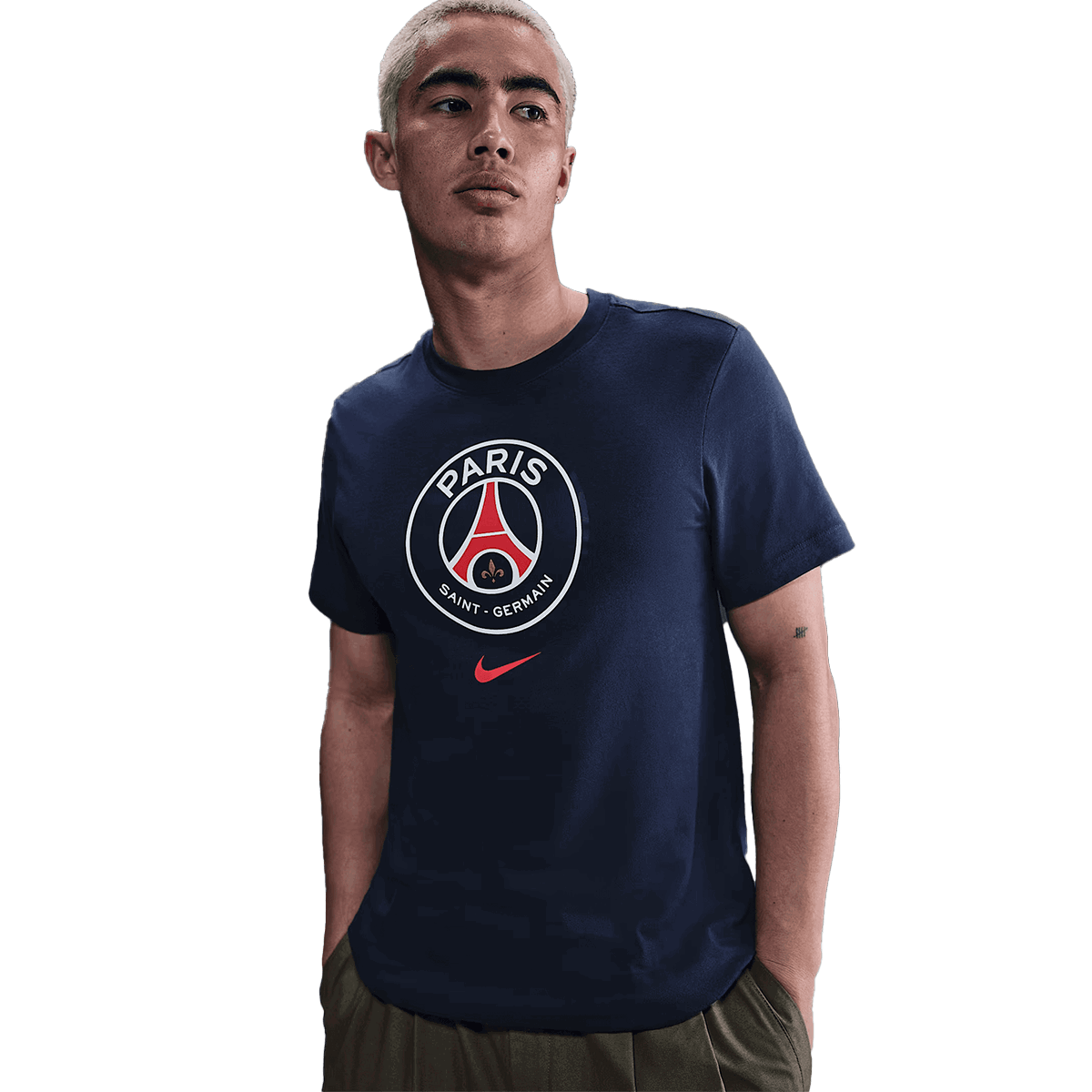 Тениска Nike PSG Crest T-Shirt Тъмно синьо | HQ8328-410, 0