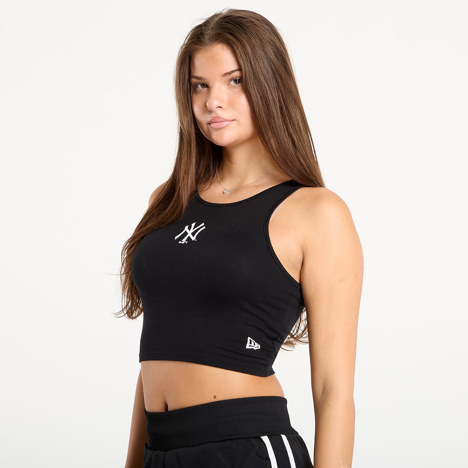 Съкратен топ New Era New Era MLB Midi Crop Top New York Yankees Черно | 60684410, 1