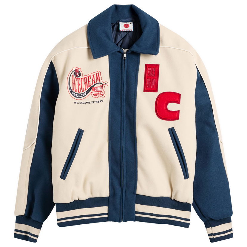 Яке бомбър BBC IceCream Checkout Varsity Jacket, Size Large Бежово | IC25301-EBL