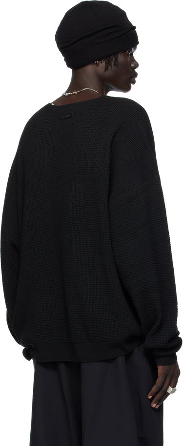Пуловер Fear of God Fear of God ESSENTIALS Waffle Knit Long Sleeve Crewneck Sweatshirt Черно | 192SP256160F, 2