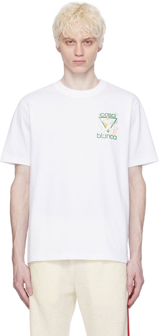 Тениска Casablanca SSENSE x 'Le Jeu' T-Shirt Бяло | U-MPS24-JTS-001-14, 0