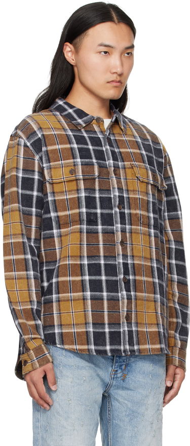 Риза Ksubi Ksubi Rosebowl Long Sleeve Plaid Shirt Жълто | MFA25SH021, 1