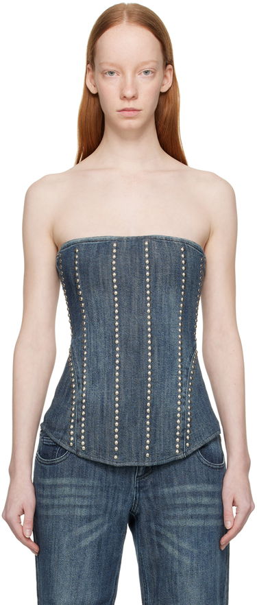 Потник Miaou Miaou Libra Denim Corset Синьо | 7063SD2DUR, 0
