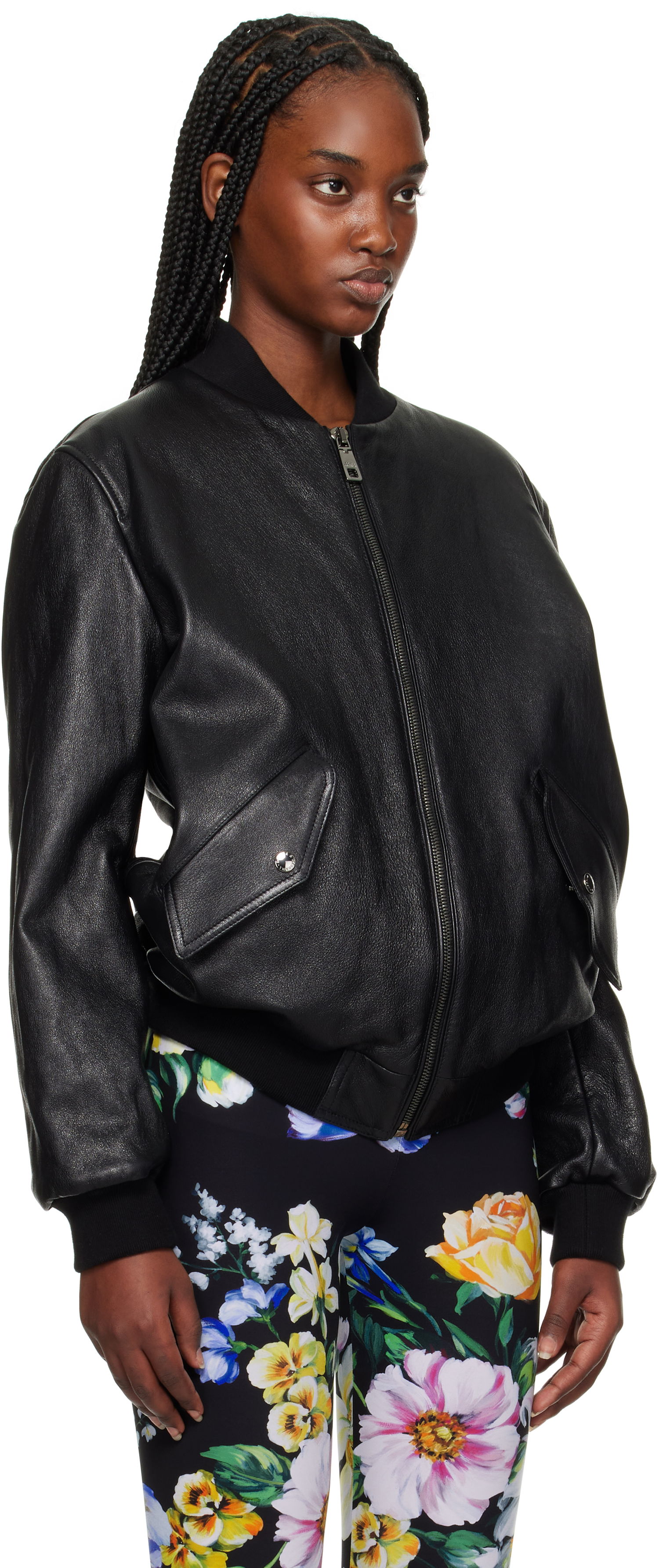 Яке бомбър Dolce & Gabbana Dolce&Gabbana Nappa Leather Bomber Jacket Черно | F9S37L HULQJ, 1