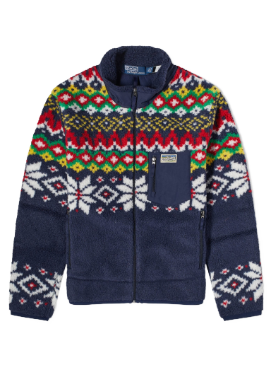 Яке Polo by Ralph Lauren Polo Ralph Lauren Hi-Pile Fleece Cruise Navy Fairisle Тъмно синьо | 710920261001