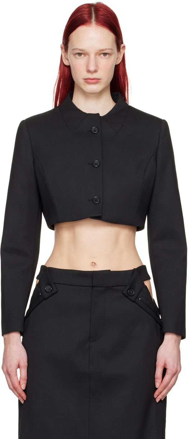Яке Coperni Coperni Women's Cropped Blazer Черно | COPV33BIS111, 0
