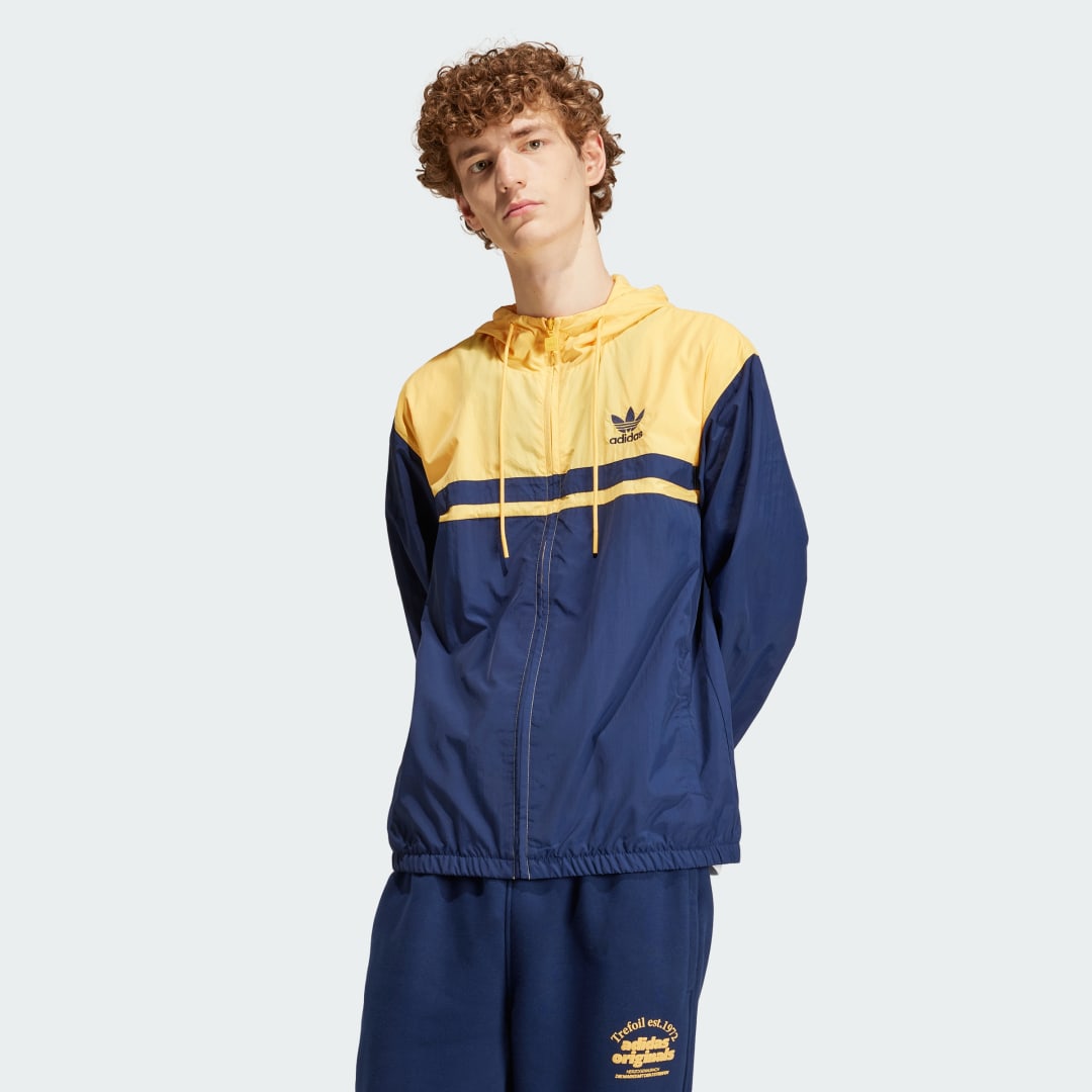 Ветровка adidas Performance Hooded Windbreaker Синьо | IU0202, 0
