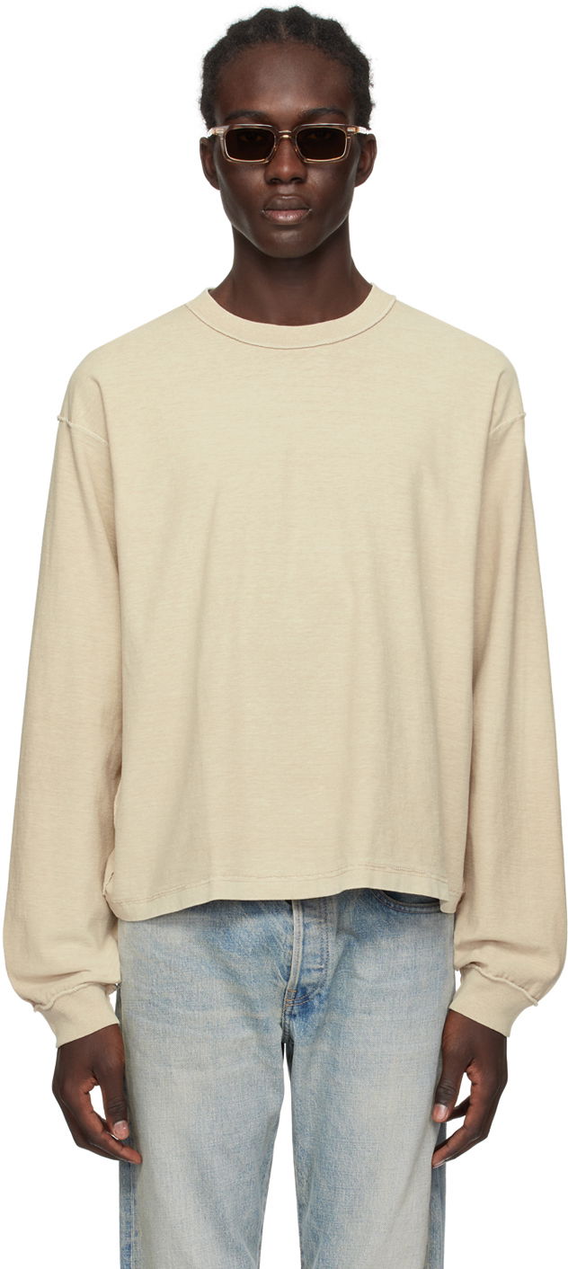 Тениска John Elliott Reversed Long Sleeve T-Shirt Бежово | A287M37972A