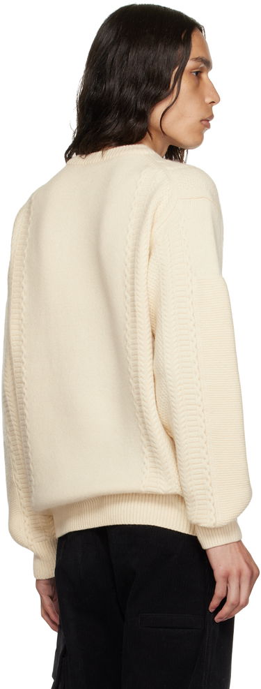 Пуловер We11done We11done Square Patch Knit Sweater Бежово | WD-KT3-23-643-U-IV, 2