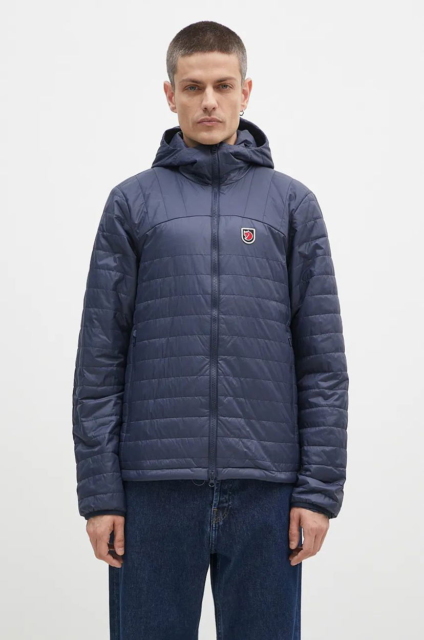 Пухо яке FJÄLLRÄVEN Lightweight Hooded Down Jacket Синьо | F12500157.560