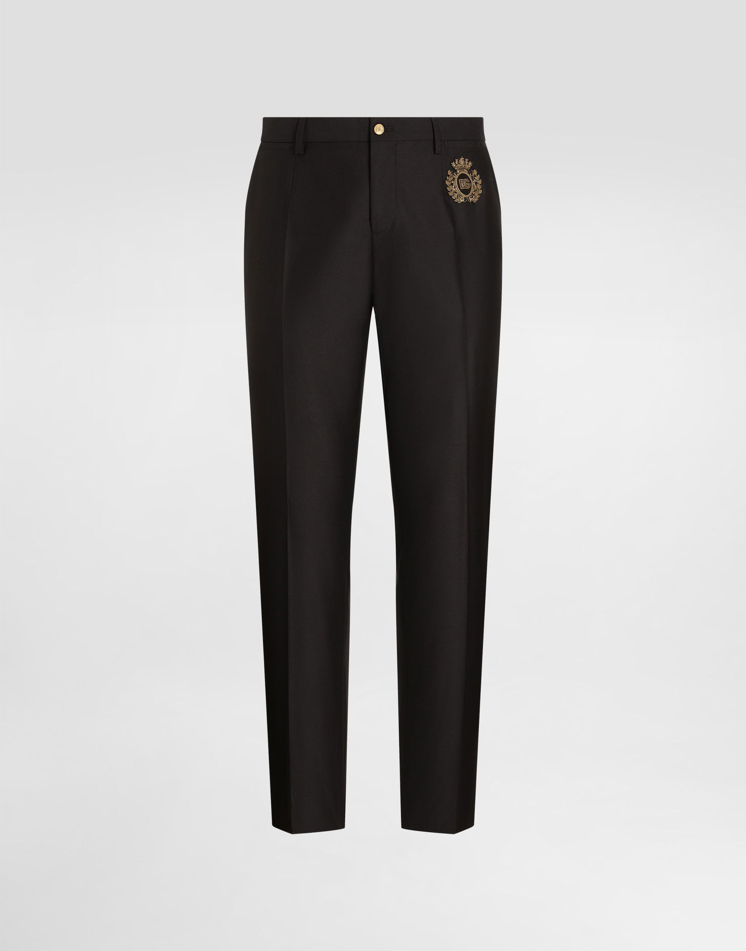 Панталони Dolce & Gabbana Dolce & Gabbana Tailored Wool and Silk Dress Pants with Darts Черно | GY5UMZFU3H1B0665, 0