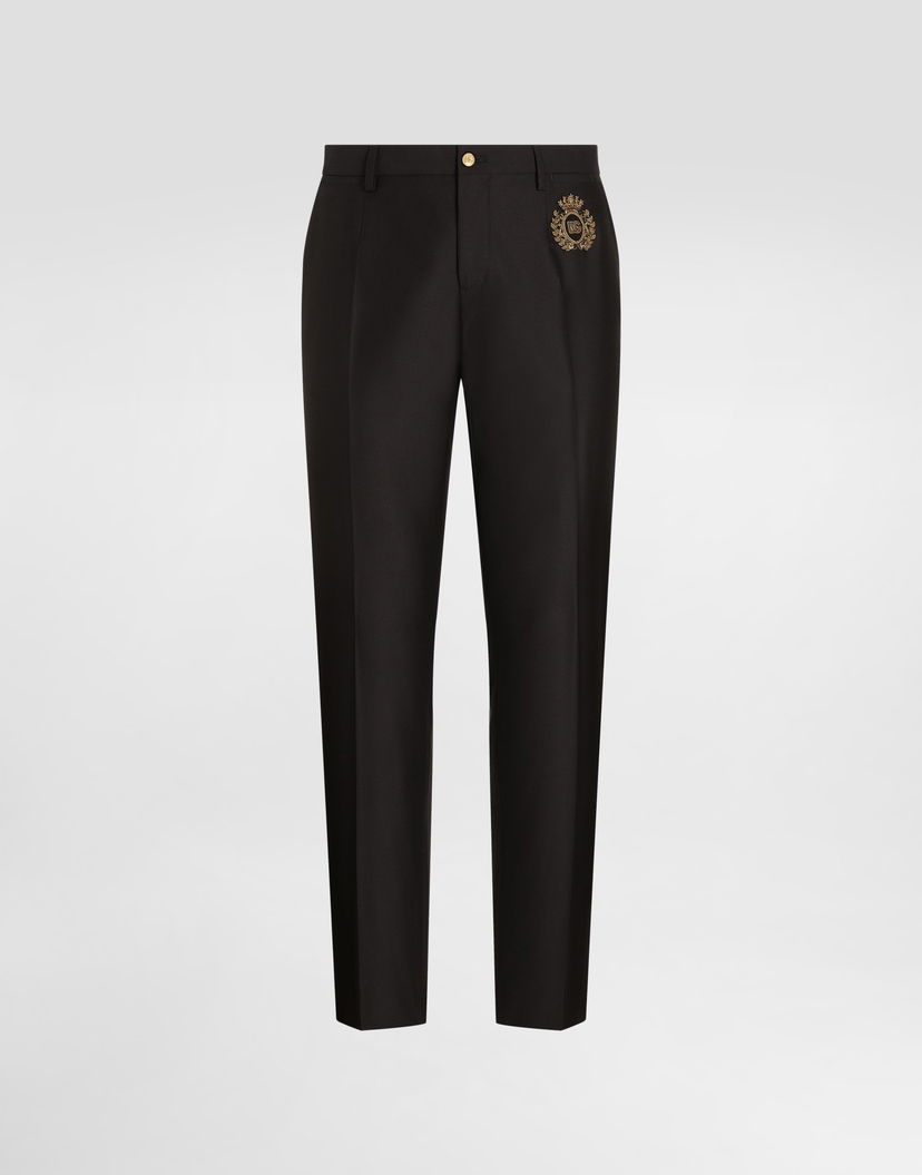 Панталони Dolce & Gabbana Dolce & Gabbana Tailored Wool and Silk Dress Pants with Darts Черно | GY5UMZFU3H1B0665