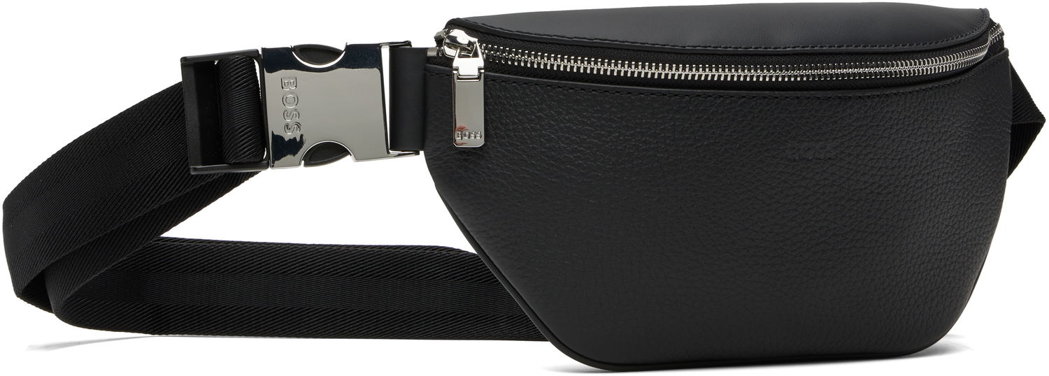 Чанта за кръста BOSS BOSS Grained Leather Belt Bag Черно | 50552475, 1