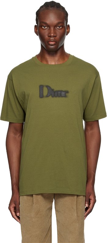 Dime Khaki Classic Blurry T-Shirt DIMESP24D221OLI