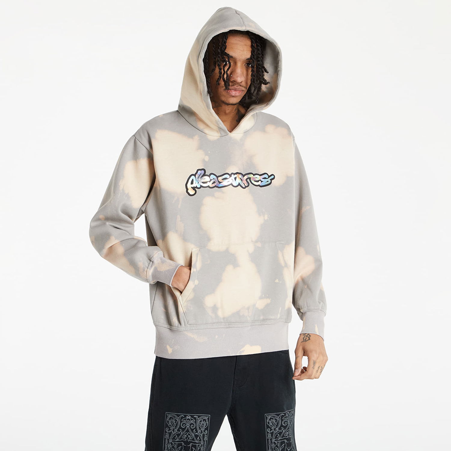 Суитчър Pleasures Decay Hoodie Бежово | P22SP029 bleach, 1