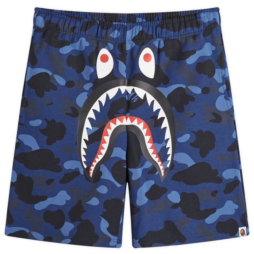 Къси панталони BAPE A Bathing Ape Men's Colour Camo Shark Sweat Shorts in Navy, Size Large | END. Clothing Тъмно синьо | 001SPK301002M-NVY