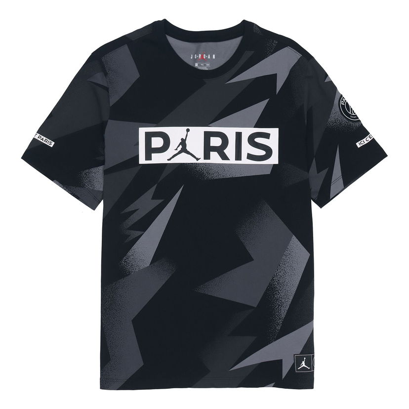 Фланелка Jordan Paris Saint-Germain Pattern Short Sleeve T-Shirt Черно | BQ8387-010