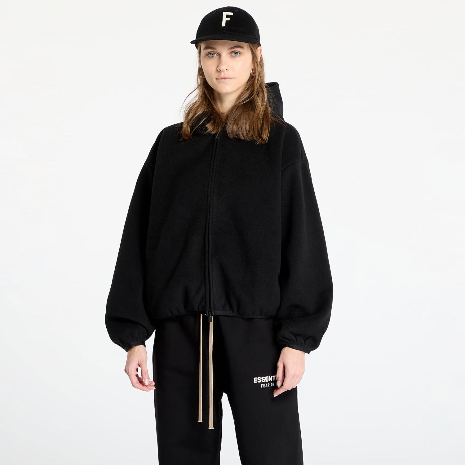 Суитчър Fear of God Brushed Fleece Hooded Bomber Jacket Черно | 202HO245400FW-001, 0