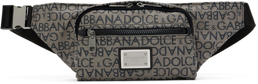 Чанта за кръста Dolce & Gabbana Gray & Black Printed Belt Bag Сиво | BM2218AJ705