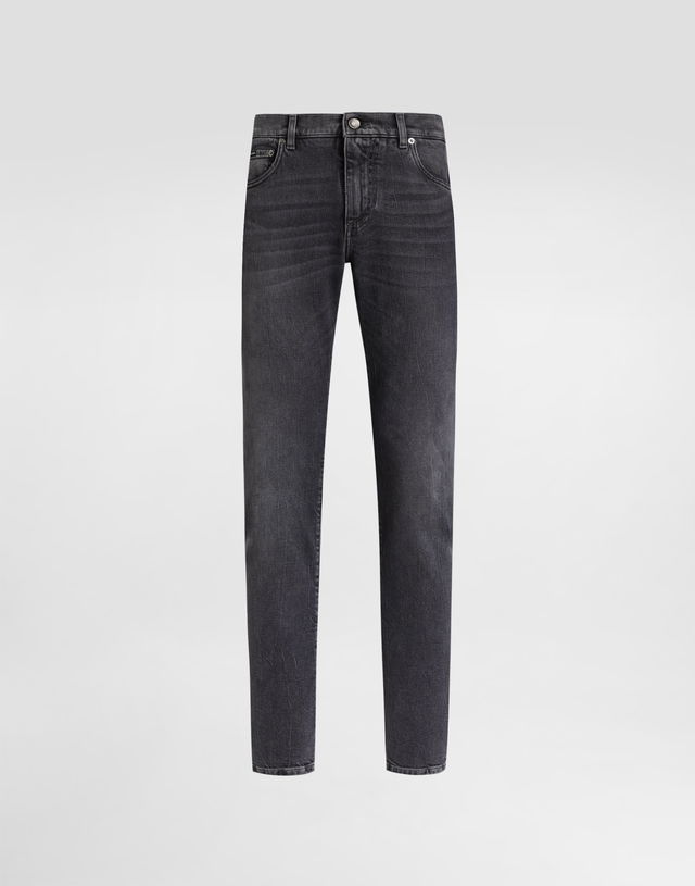 Washed Denim Trousers