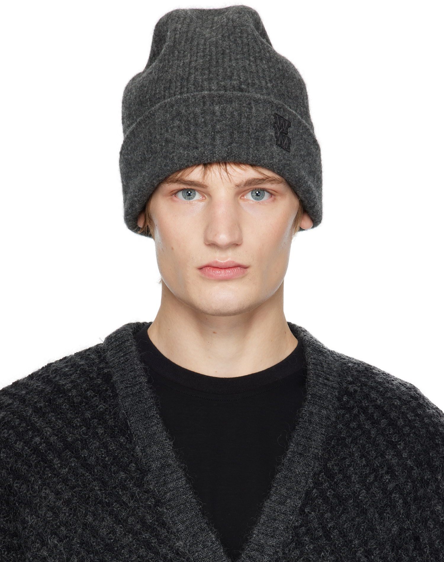 Шапка WOOYOUNGMI WOOYOUNGMI Knit Beanie Сиво | W243KN31, 0