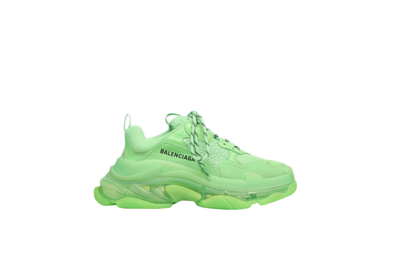 Кецове и обувки Balenciaga Triple S Soft Neon Green Clear Sole Зелено | 541624W2CF13801, 0
