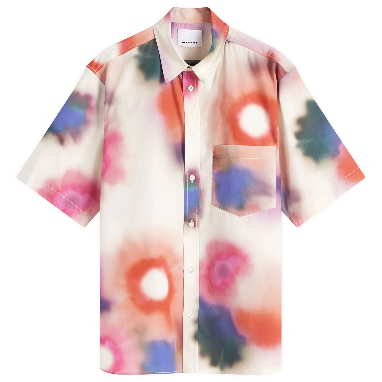 Риза ISABEL MARANT Watercolour Short Sleeve Shirt Многоцветен | 24ACH0085HA-B3I08H-23EC, 0