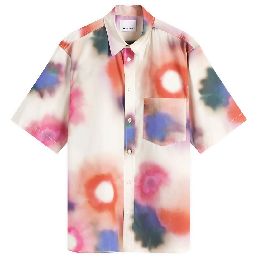 Риза ISABEL MARANT Watercolour Short Sleeve Shirt Многоцветен | 24ACH0085HA-B3I08H-23EC