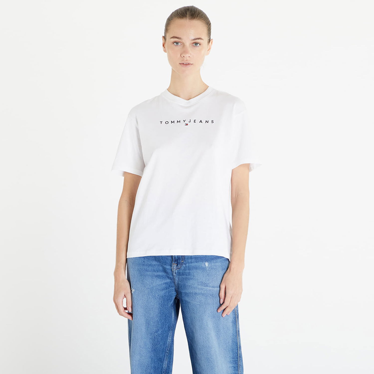 Тениска Tommy Hilfiger Relaxed New Linear Short Sleeve Tee Бяло | DW0DW17836 YBR, 0