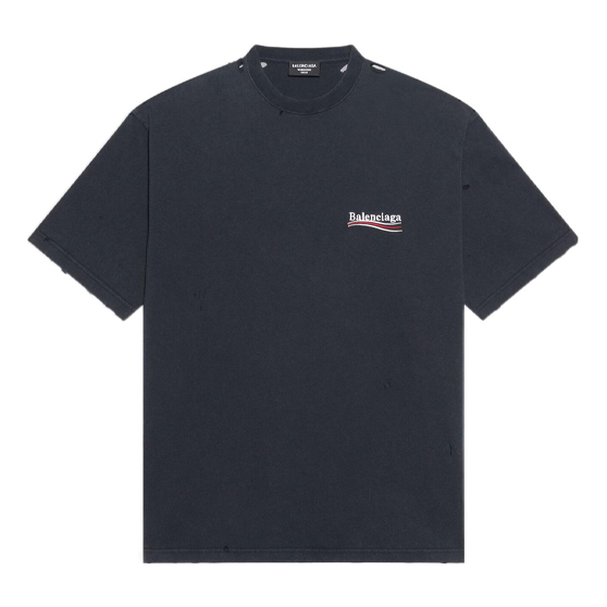 Тениска Balenciaga Balenciaga Political Campaign Large Fit T-Shirt Черно | 641675TKVJ19034