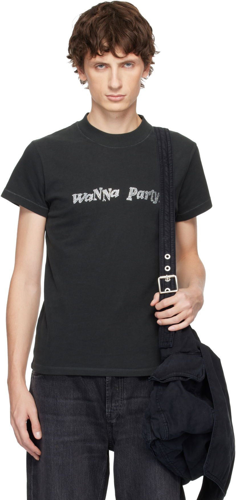 Тениска ERL 'Wanna Party' T-Shirt Черно | ERL11T003