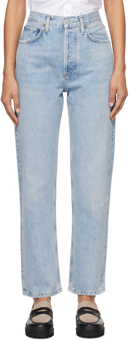 Дънки AGOLDE 90's Pinch Waist High Rise Straight Jeans Синьо | A069J-1206, 0