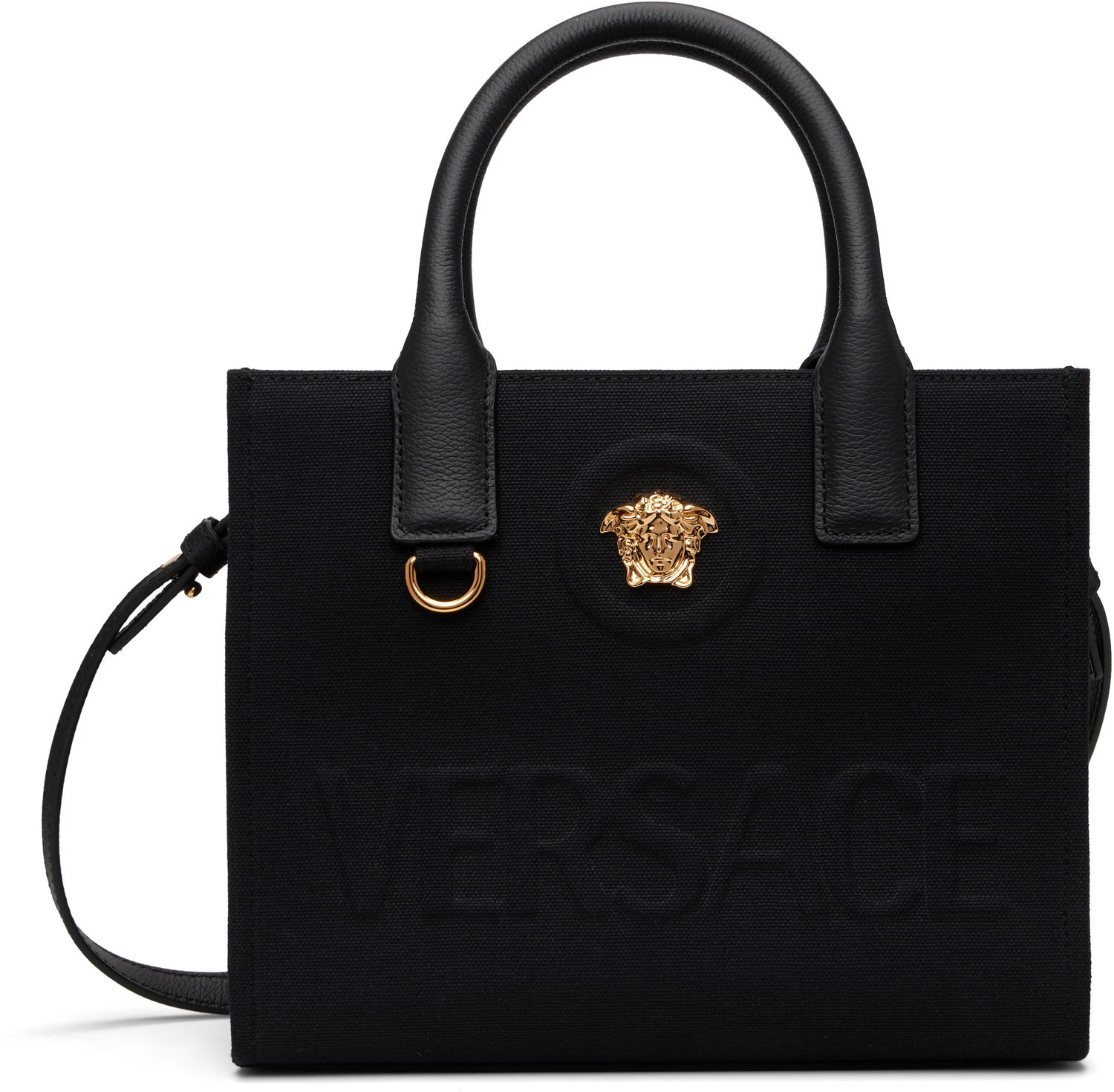 Голяма пазарска чанта Versace Versace 'La Medusa' Mini Tote Bag Черно | 1020448_1A03095, 0