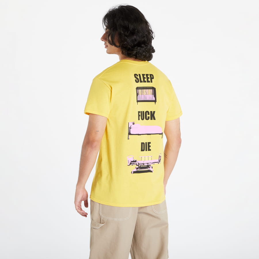 Тениска Pleasures s krátkým rukávem Bed Жълто | P23F048 YELLOW, 1